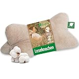 Herbalind Leseknochen Nackenrolle 40x18 cm Cord Design - 100% Baumwolle...