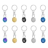 PjuQow 10 Stück Einkaufswagenchip Schlüsselanhänger, Robuste...