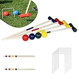 YRHome Krocket Spiel Outdoor Croquet Set Gartenspiel Krocketspiel...