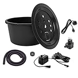 CLGarden Set Springbrunnenpumpe SP1 mit 90l Becken GFK Abdeckung PE...
