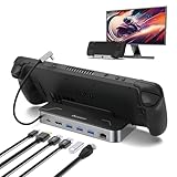 Aceele Steam Deck Dock, USB C 6-in-1-Docking Station mit HDMI 4K@60Hz, USB 3.0,...