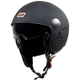 ORIGINE Motorradhelm Jethelm Rollerhelm mit Visier ECE Zertifizierung (SOLID...