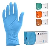 ABENA Nitrilhandschuhe L, 200 Stück – Einmalhandschuhe Blau, handschuhe...