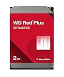 WD Red Plus 2TB NAS Interne Festplatte 3,5 Zoll - 5400 U/Min, SATA 6 Gb/s, CMR,...