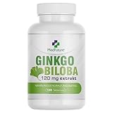 Extrakt Ginkgo Biloba 120 mg – Hochdosierter Ginkgo-Extrakt – 120 Tabletten...
