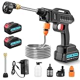 Dibaful Akku Hochdruckreiniger 100 Bar 270 L/H | Tragbarer Pistole mit 2 x...
