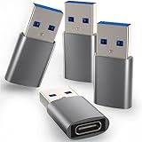 4 Stück USB C Adapter, Adapter USB C auf USB, USB C Buchse auf USB 3.0 Stecker...