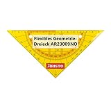 Aristo AR23009NO Flex Geometrie-Dreieck (Hypotenuse 16 cm, flexibel, nahezu...