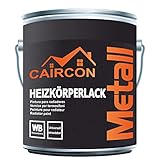 CAIRCON Heizkörperlack Heizkörperfarbe Metallschutzlack Schwarz 750ml