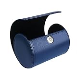 Fosinz Krawatten Box PU Leder Zylinder Form Krawattenetui für Männer-3.1'x4.3'...