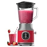 Cecotec Standmixer Retro RetroTwist Red. 800W Maximale Leistung, Pulse-Funktion,...