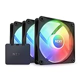 NZXT F120 RGB Core Dreierpackung – 3 × 120 mm nabenmontierte RGB-Lüfter mit...