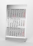HiCuCo 3-Monats-Tischkalender für 2 Jahre (2024 + 2025) - Aufstellkalender -...