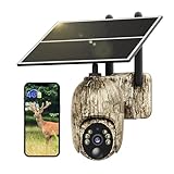 NUASI 4G LTE Wildkamera mit SIM Karte, 2K Solar Wildtierkamera mit...