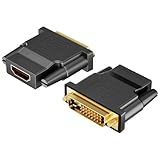 Ticenpe DVI auf HDMI Adapter, DVI-D Stecker zu HDMI Buchse Adapter 1920x1200...