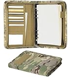 ACEXIER Outdoor Padfolio Ringbuch mit 80 Blatt Loseblatt-Papier Militär...