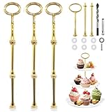 Dtoterul Etageren Stangen Set Gold 3 Stück Etagere Bausatz Stäbe Für Etageren...