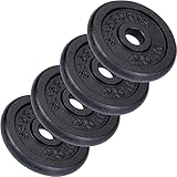 ScSPORTS® Hantelscheiben - Set, 2/4/5/10/15/20 kg, Ø 30/31 mm, Gusseisen -...