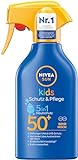 NIVEA SUN Kids Schutz & Pflege 5in1 Hautschutz LSF 50+ Sonnenspray (250 ml),...