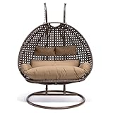 Home Deluxe - Hängesessel Twin - Braun, Höhe 200 cm - inkl. Gestell, Sitz- und...