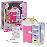 BABY born Regenbogenschrank, Puppenkleiderschrank, Aufbewahrung für...