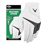 Callaway Golf Weather Spann Premium Synthetik-Golfhandschuh (weiß, einzeln,...