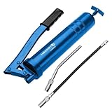 HÖGERT TECHNIK Fettpresse 8000PSI Handfettpresse 400g Fett Handhebelfettpresse...