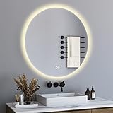BD-Baode LED Spiegel Wandspiegel Rund 60x60cm Badspiegel mit Beleuchtung 3 Arten...