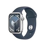 Apple Watch Series 9 (GPS, 41 mm) Smartwatch mit Aluminiumgehäuse in Silber und...