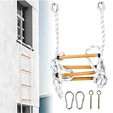 Oungy Tragbare Feuerleiter Strickleiter, 2m Feuerleiter Sicherheitsleiter,...