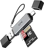 SD Kartenleser, Uni USB Kartenleser 3.0, USB C Kartenleser Aluminum 2in1, OTG...