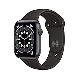 Apple Watch Series 6 (GPS, 44MM) Aluminiumgehäuse Space Grau mit Schwarz...