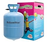Helium Ballongas HeliumStar Einwegflasche für bis zu 50 Luftballons 25cm Ø o....