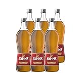 JOHN'S Pfirsich – 6 x 0,7L Flaschen – Fruchtiger Pfirsich-Sirup für...