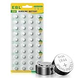 EBL LR44 Knopfzelle - 40 Stück Batterie LR44 AG13 A76 357 Alkaline Batterien,...