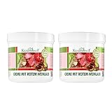 Kräuterhof® Creme mit Rotem Weinlaub Duo Set (2 x 250ml) – Fußcreme für...