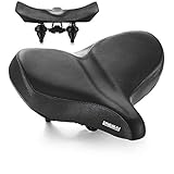 LINGMAI MystiTL Fahrradsattel Extra groß Weich Atmungsaktiv Breit Leder Gel...