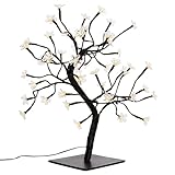 LED 48er Baum mit Blüten warm weiß Lichterbaum Weihnachten Weihnachtsdeko 45...