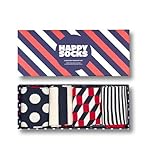 Happy Socks Unisex 4-Pack Classic Navy Gift Set Socken, Multi, M (4er Pack)