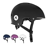ATTABO Genes Helm für Skateboard und Scooter Größe M Schwarzer MTB Helm mit...