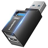 KiWiBiRD Mini USB-Hub mit Mehreren Anschlüssen 1x USB 3.0, 2X USB 2.0, USB...