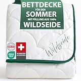 Welldora Sommerdecke 155x220 leicht | Füllung 100% kühlende Wildseide |...
