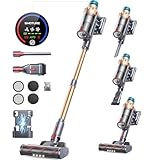 SMOTURE Akku Staubsauger 50000Pa/600W/65Mins, Staubsauger Kabellos...