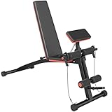 HOMCOM klappbare Hantelbank multifunktion Fitness Bank mit 7-Fach Verstellbarer...