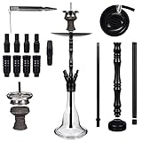 Heavensent Alloy Slender Shisha Set Alu Hookah Komplettset Schwarz |...