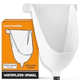 Stock Your Home Wasserloses Urinal für Männer (weiß), Kunststoff-Urinale für...