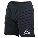 ATTONO Kinder Kurze Torwarthose Torwart Fußball Hose gepolstert an der Hüfte -...