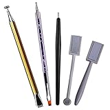 Nagel Magnet Stick Set 5 Stück, Doppelkopf Blumendesign Nagel Magnet Stift und...