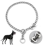 Edelstahl Hundehalsband,Verstellbare Hunde Halsband,P-Kette Hundehalsband für...