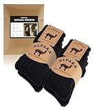 FORVEVO 4 Paar Alpaka Socken Herren 43-46, Wollsocken Damen, Warme Wintersocken...